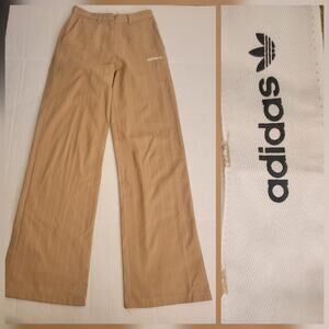 adidas Originals Wide Leg Pants Womens Sz 0 Casual Lifestyle Pant AsiaFit JJ3484